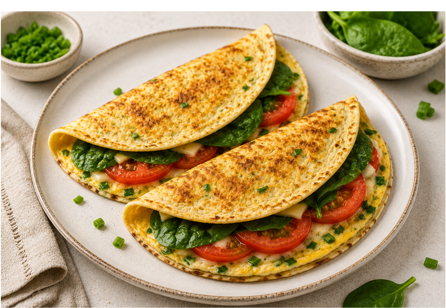 Egg and vegetable tortilla wrap