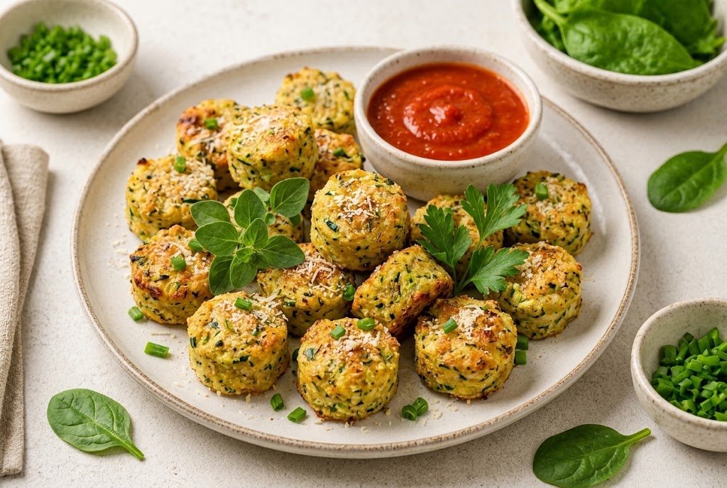 Zucchini Fritters with Marinara